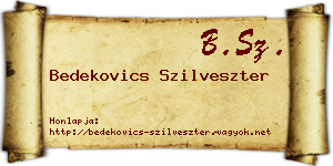 Bedekovics Szilveszter névjegykártya